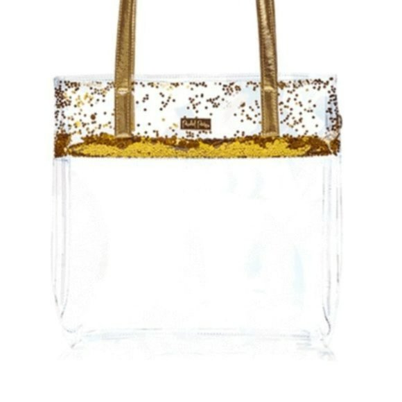Packed Party Bags Packed Party Stadium Tote Glitter Gold Nwt Poshmark